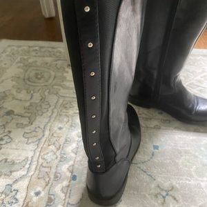 Big Girl Tall Black Boots. Size 2
